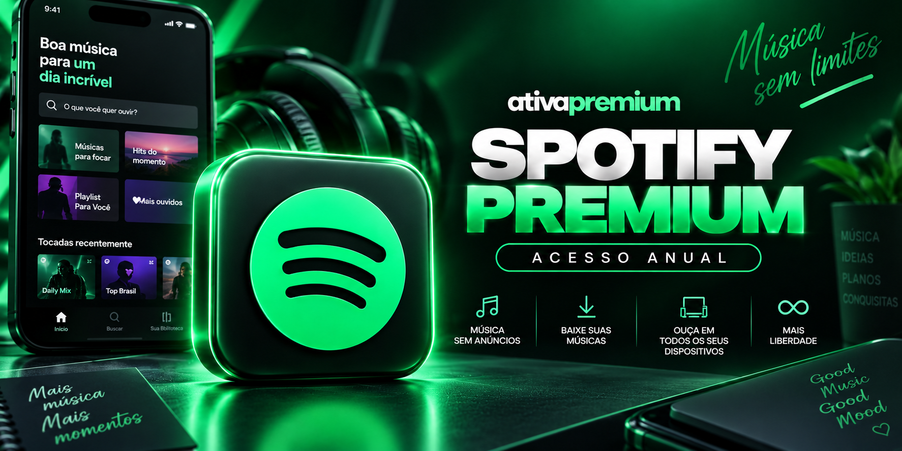 Spotify Premium — Plano Anual